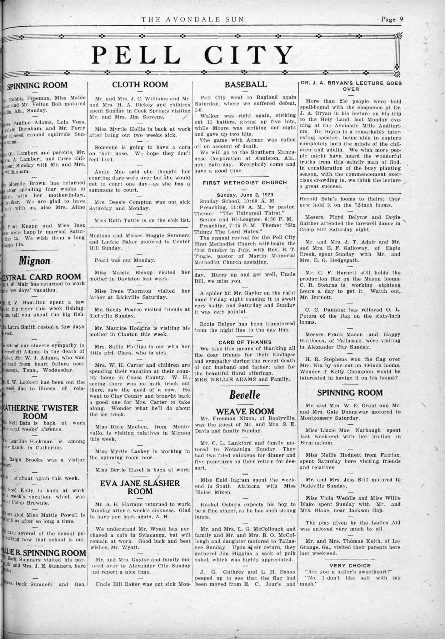 Dr. J.A. Bryan's Lecture Goes Over